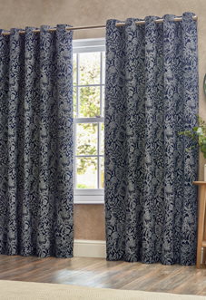 Bali Eyelet, Midnight - Ready Made Curtains